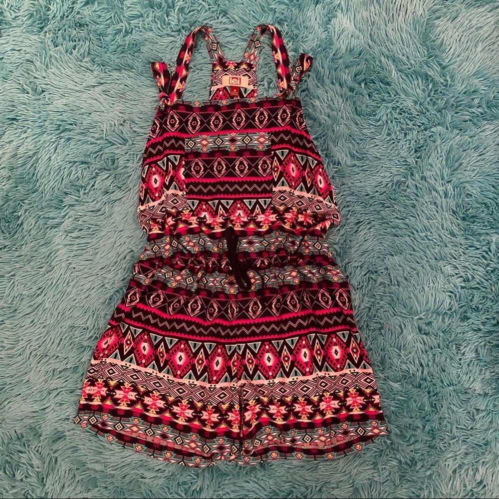 Overall Romper - Aztec Print - Medium